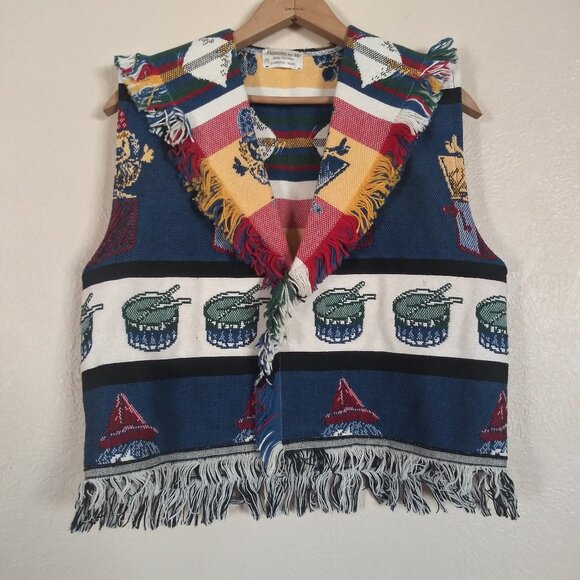 Fashions by BB Vintage Toy Themed Vest Women's Medium - Picture 1 of 5
